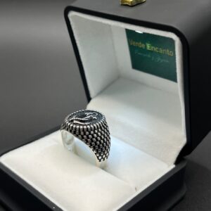 Anillo Sello de Ancla en Plata 925