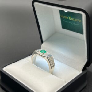 anillo sello imperial con esmeralda