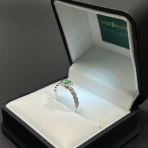 Anillo Promesa Vintage Esmeralda