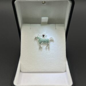 Dije Caballo Imperial Verde y Plata