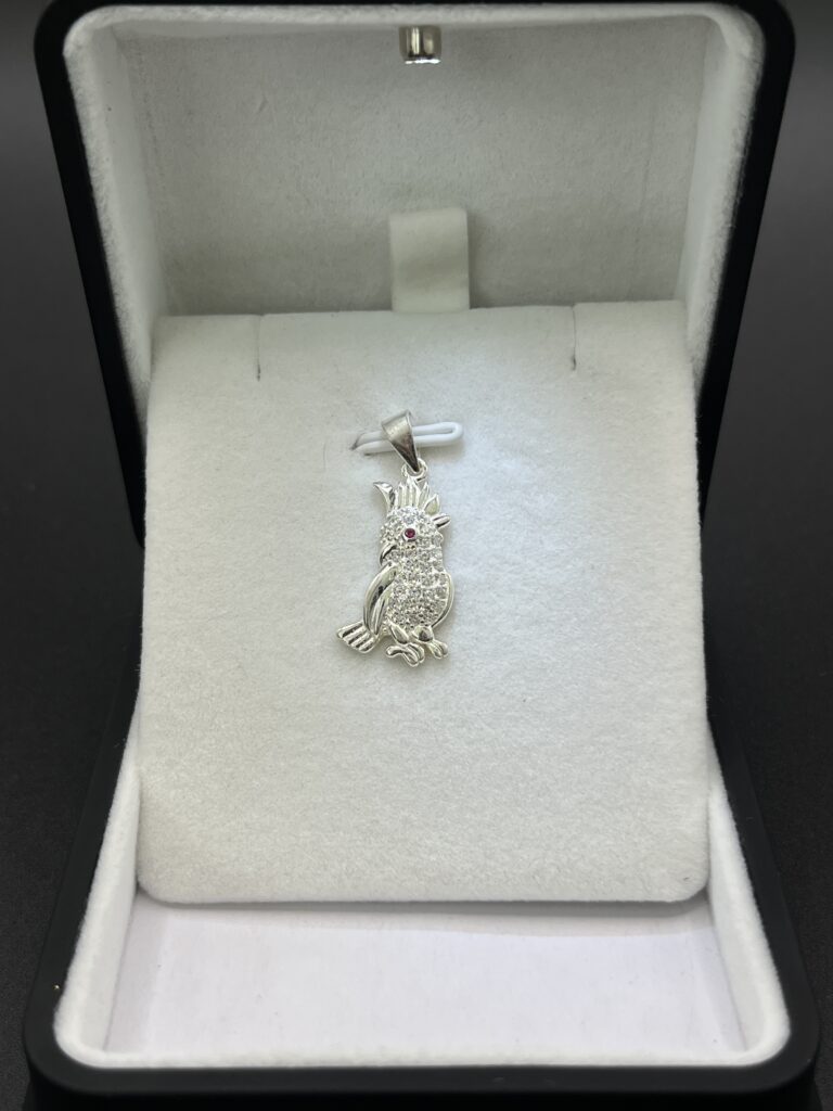 Dije Cacatúa Imperial de Plata