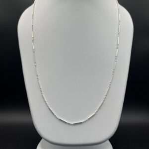 Cadena de Plata Italiana 925 Tejido Canutillo y Balín Fino