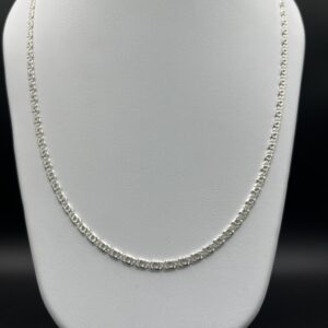 Cadena de Plata Italiana 925 Tejido Valentino Diamantado