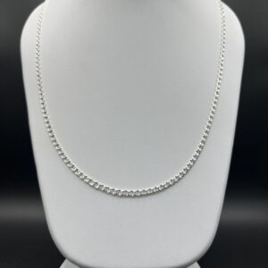 Cadena de Plata Italiana 925 Tejido Grumet ovalada