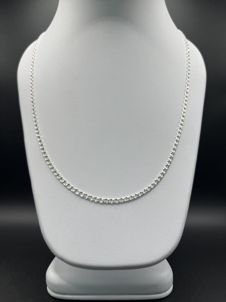 Cadena de Plata Italiana 925 Tejido Grumet ovalada