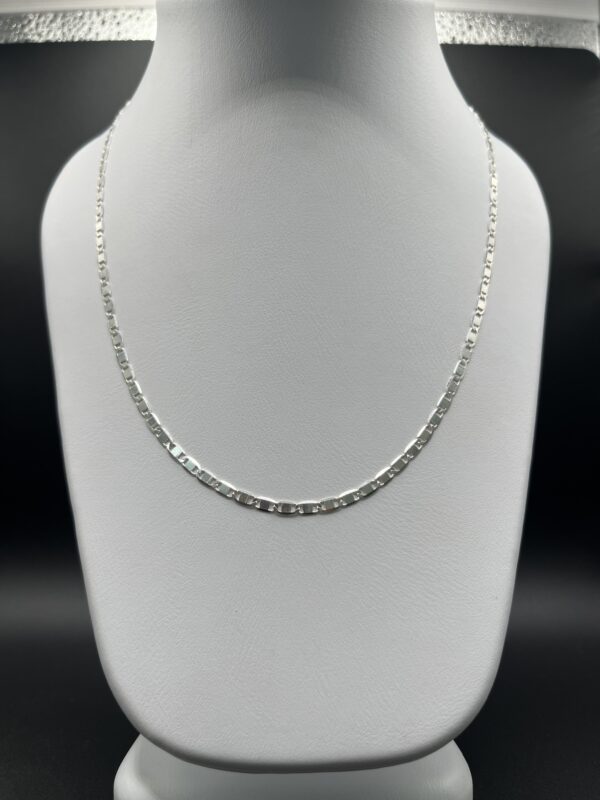 Cadena de Plata Italiana 925 Tejido Valentino Diamantado Extra Brillo