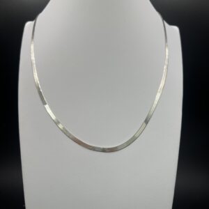 Cadena de Plata Italiana 925 Tejido Plano Espejo