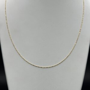 cadena barratada 45cm oro 18k