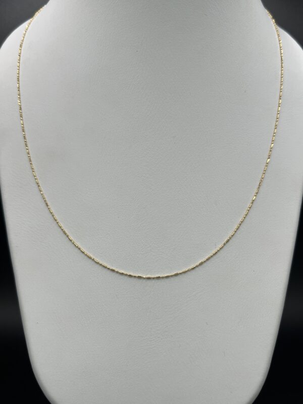 cadena barratada 45cm oro 18k
