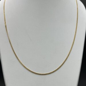 Cadena de Oro Italiano Tejido Curb Doble Fino