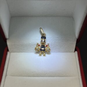 Dije de Oro "Pato de la Fortuna" con Circonias