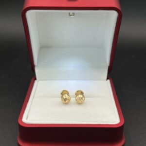 Topos en Oro de 18k Esferas Diamantadas Premium