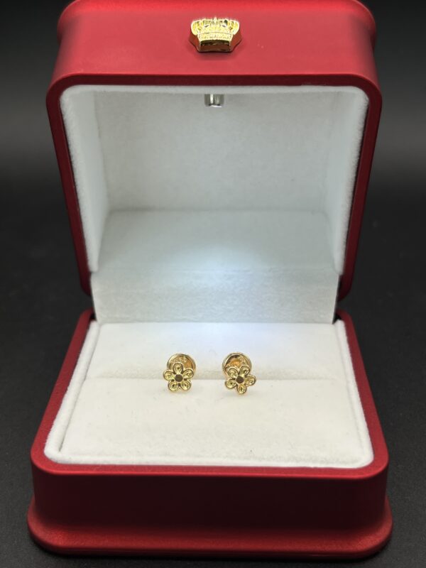 Topos en Oro de 18k Diseño "Flor Silvestre