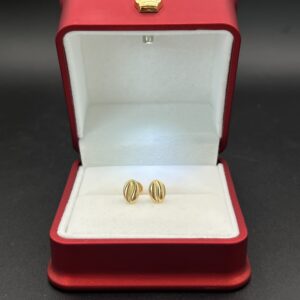 en Oro de 18k Diseño "Grano de Café" Satinado