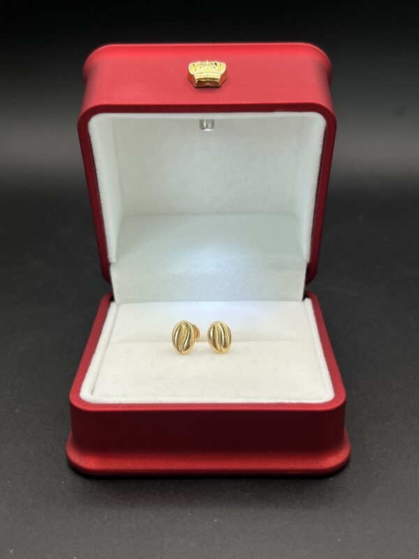 en Oro de 18k Diseño "Grano de Café" Satinado