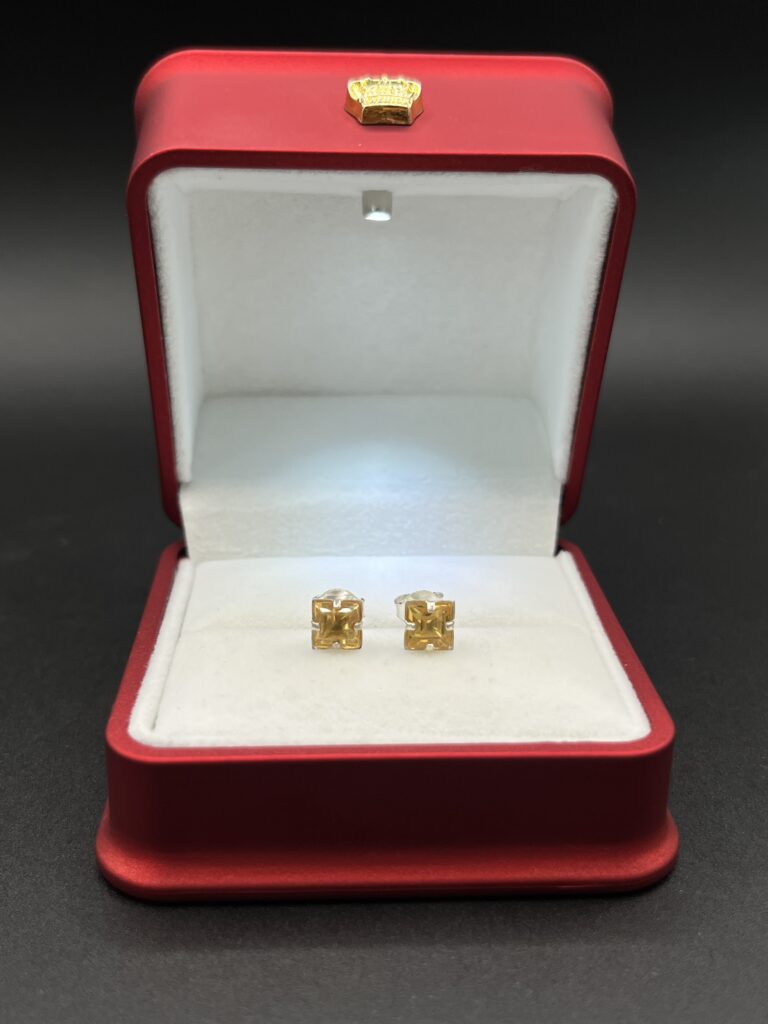 topos citrino 6mm plata 925