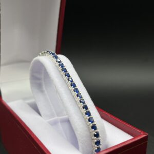pulsera tennis con circones azules