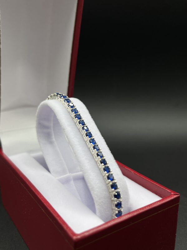 pulsera tennis con circones azules
