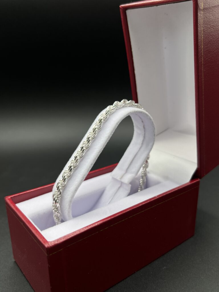 pulsera tejido laso plata 925