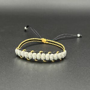 Manilla "Glow Bicolor" en Plata 925 y Macramé