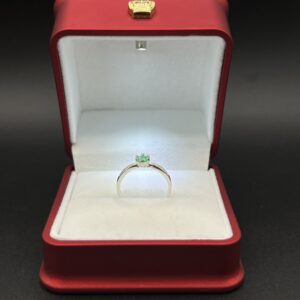 Anillo "Esmeralda Solitaire" en Plata 925