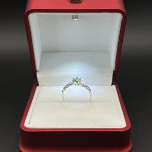 Anillo "Esmeralda Tiara" en Plata 925