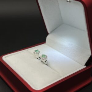 Topos "Esmeralda Halo" en Plata 925