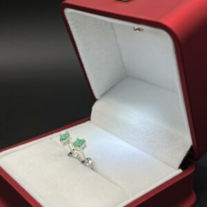 Topos "Esmeralda Crown" en Plata 925