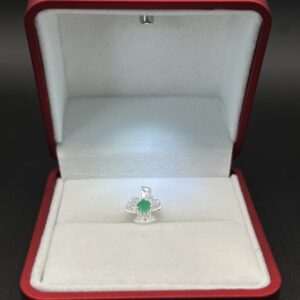 Dije "Esmeralda Abanico Real" en Plata 925
